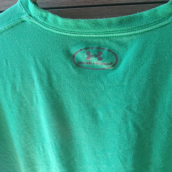 Under Armour, Green Short Sleeve T-Shirt, Mens Medium - Picture 5 of 5